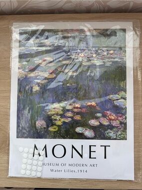 Monet Water Lilies Art Print - Blue, Purple, Green, Pink
